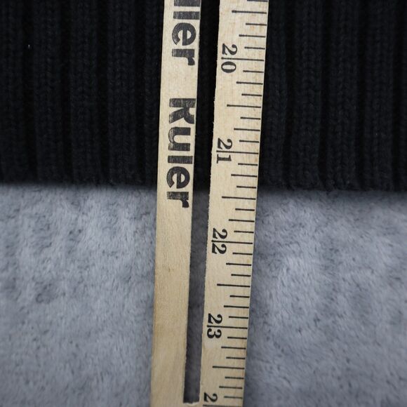 Converse Sweater Womens M Black Long Sleeve Cowl Neck Knit Pullover Stretch - Picture 6 of 16